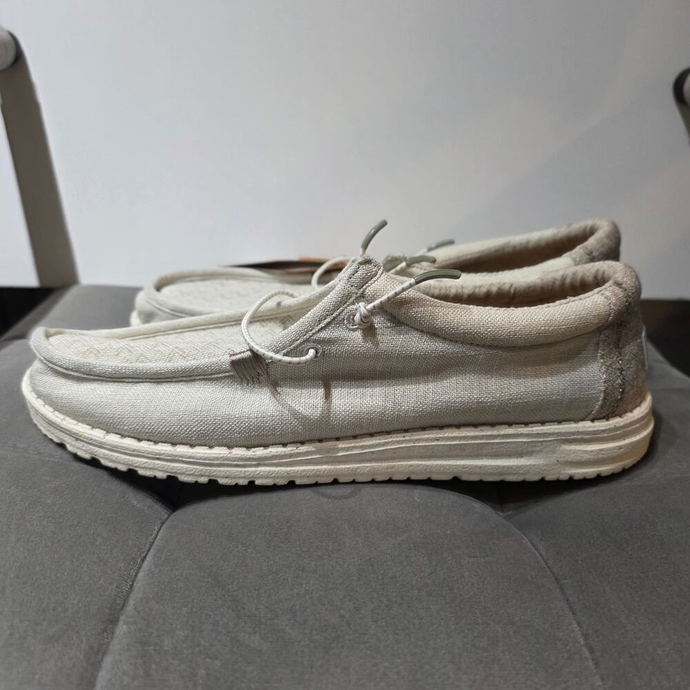 Hey Dude Wally Eco Linen Cottonwood Casual Shoes Men's Loafers - US 10 NWT - Picture 2 of 10